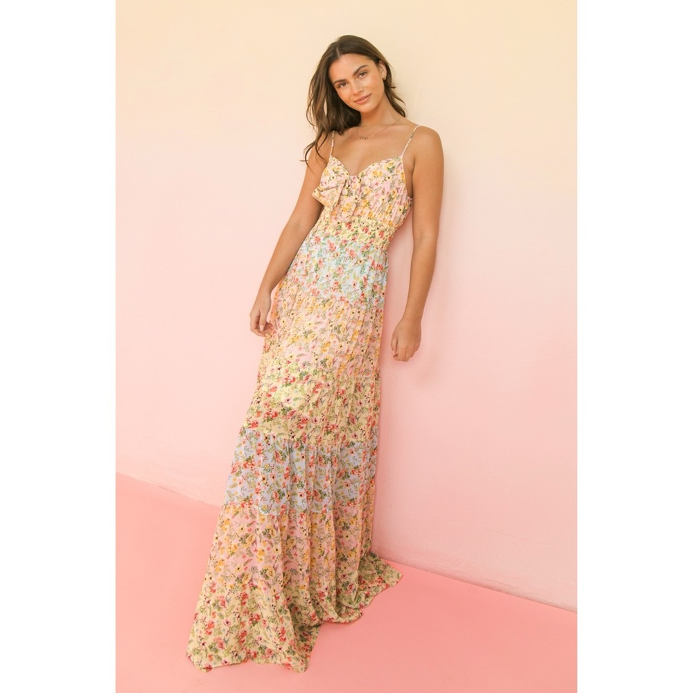 Flying Tomato Floral Print Spaghetti Strap Smocked Maxi - Picture 6 of 7